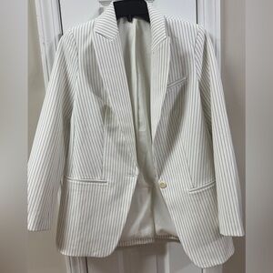 EXPRESS Editor One Button Pinstripe
Boyfriend BlazerWhite Striped (mix21)